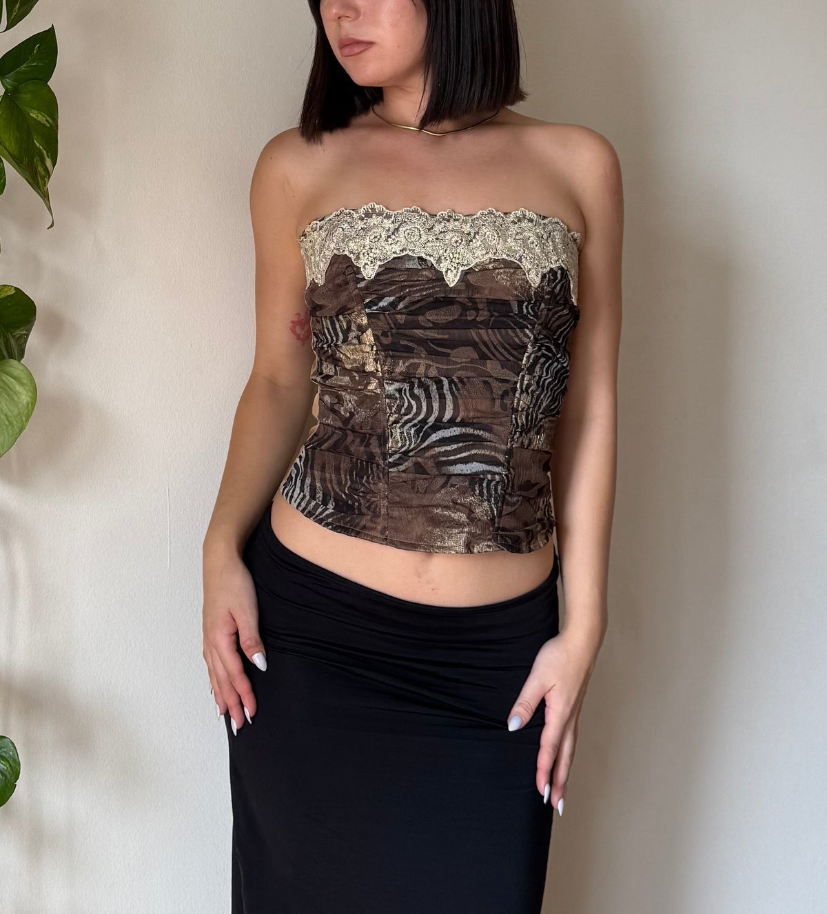 Personal animal print corset