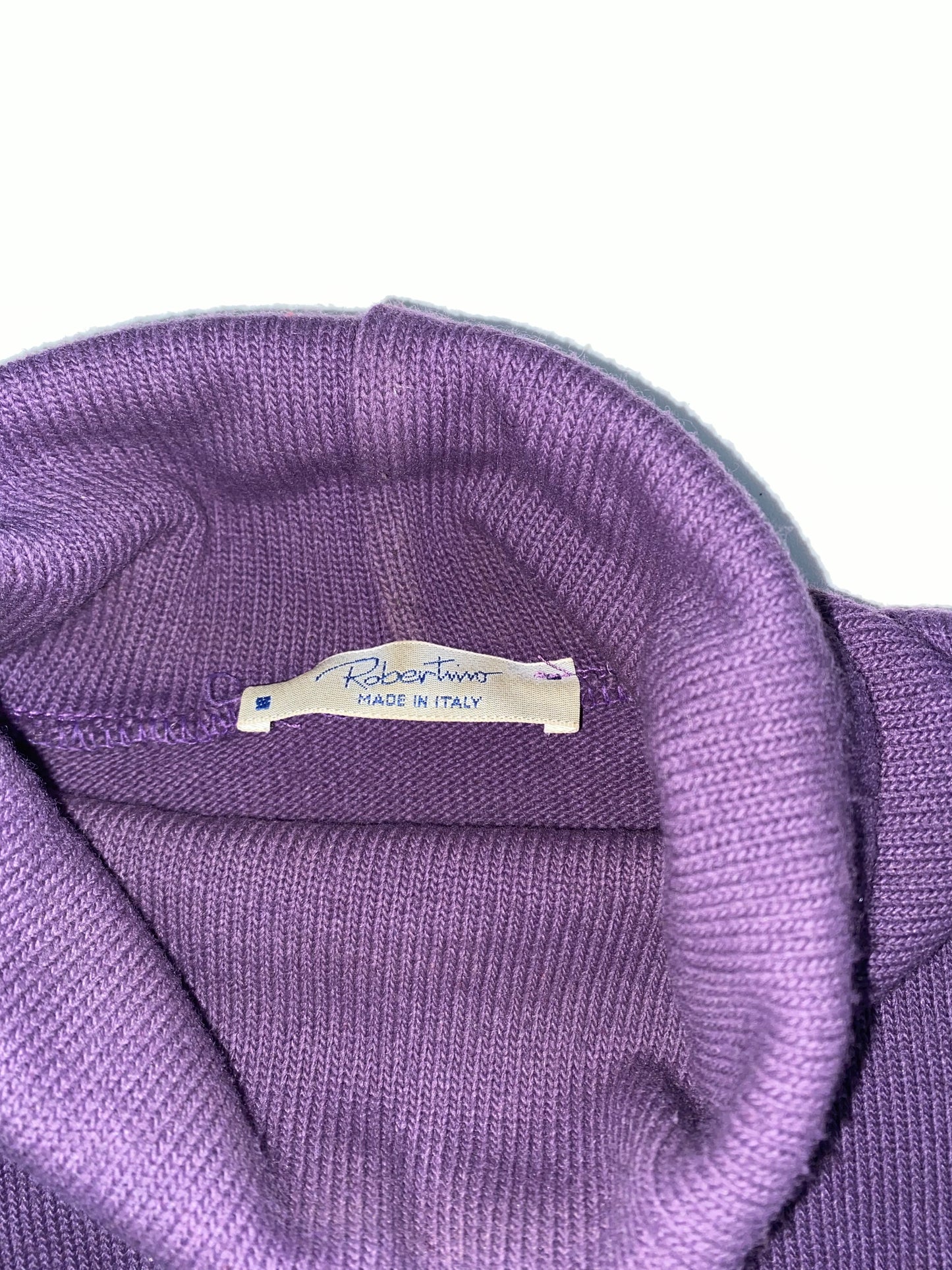 Purple knit turtle neck top
