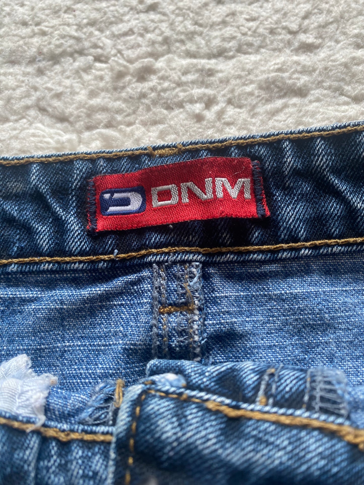 Y2K denim mini skirt