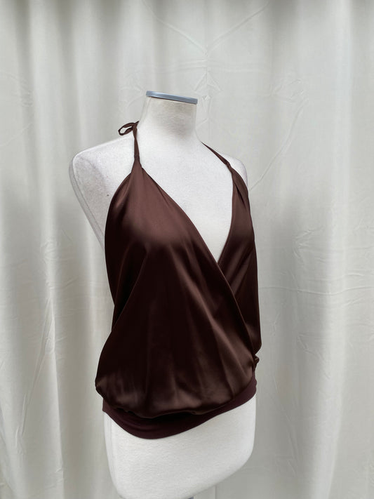 Deadstock Open Back satin top