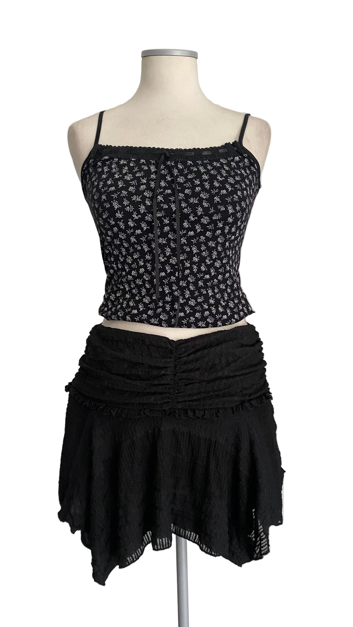Fairy asymmetrical mini skirt