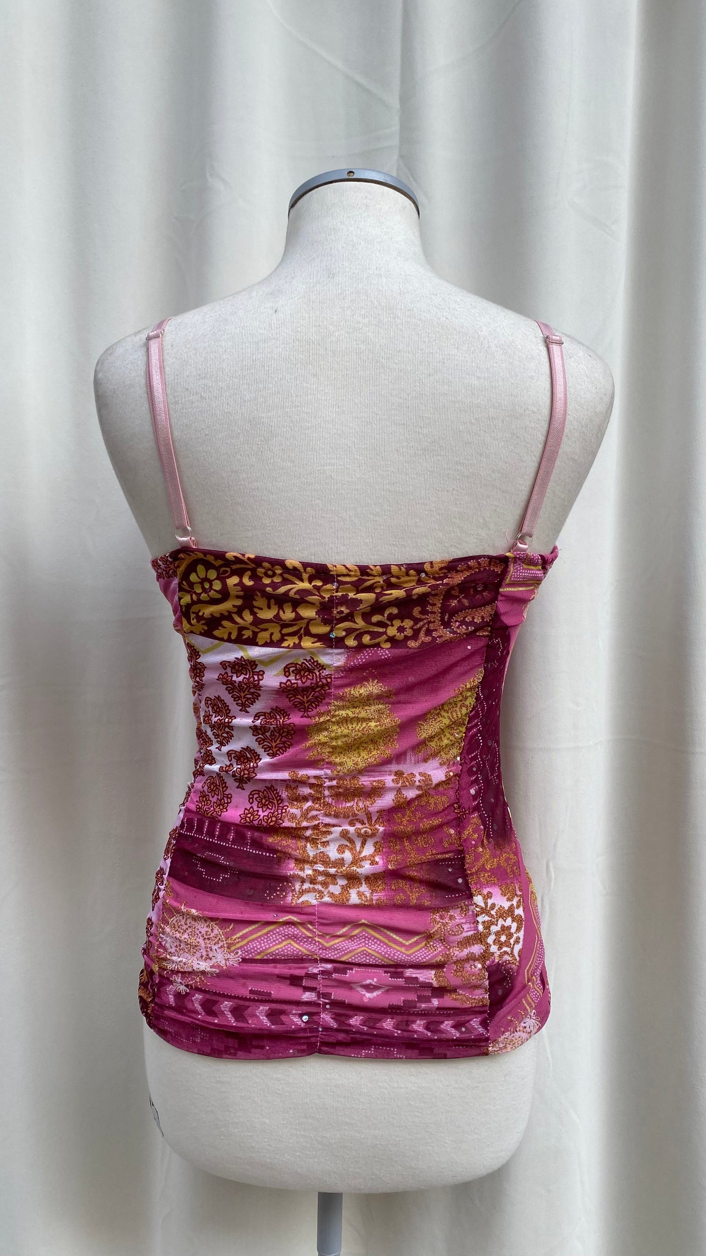 Y2k pattern cami top