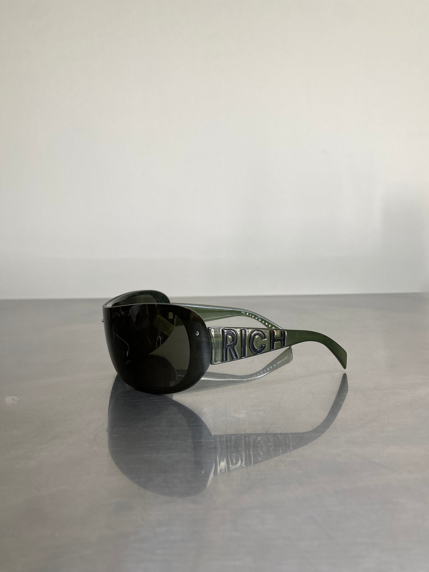 Deadstock John Richmond olive green sunglasses