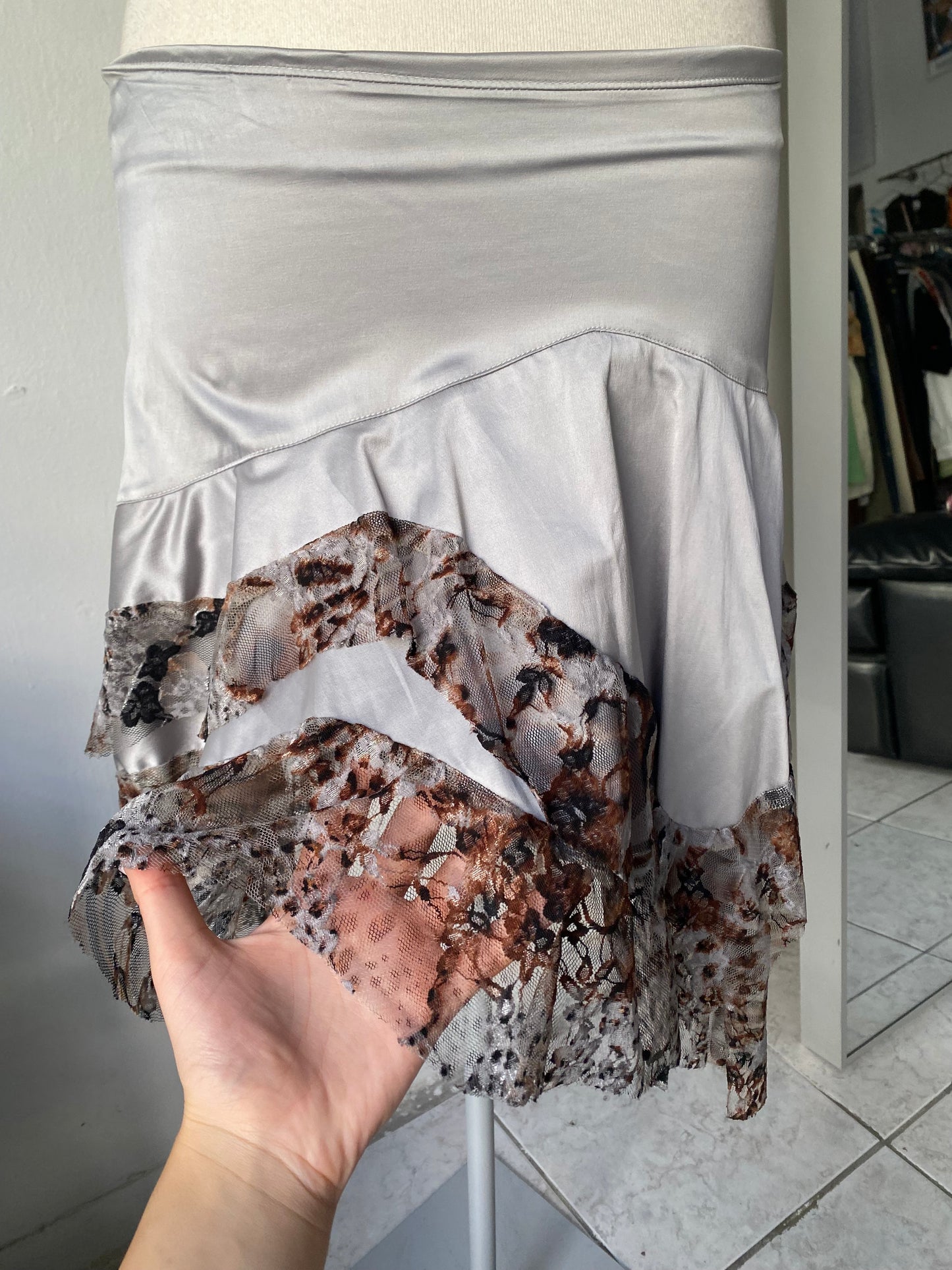 Deadstock satin fairy skirt