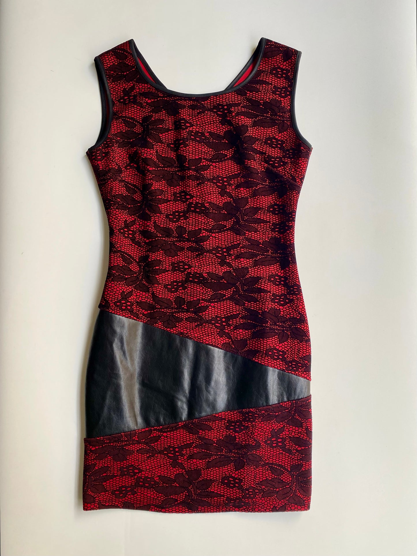 Vintage red lace dress