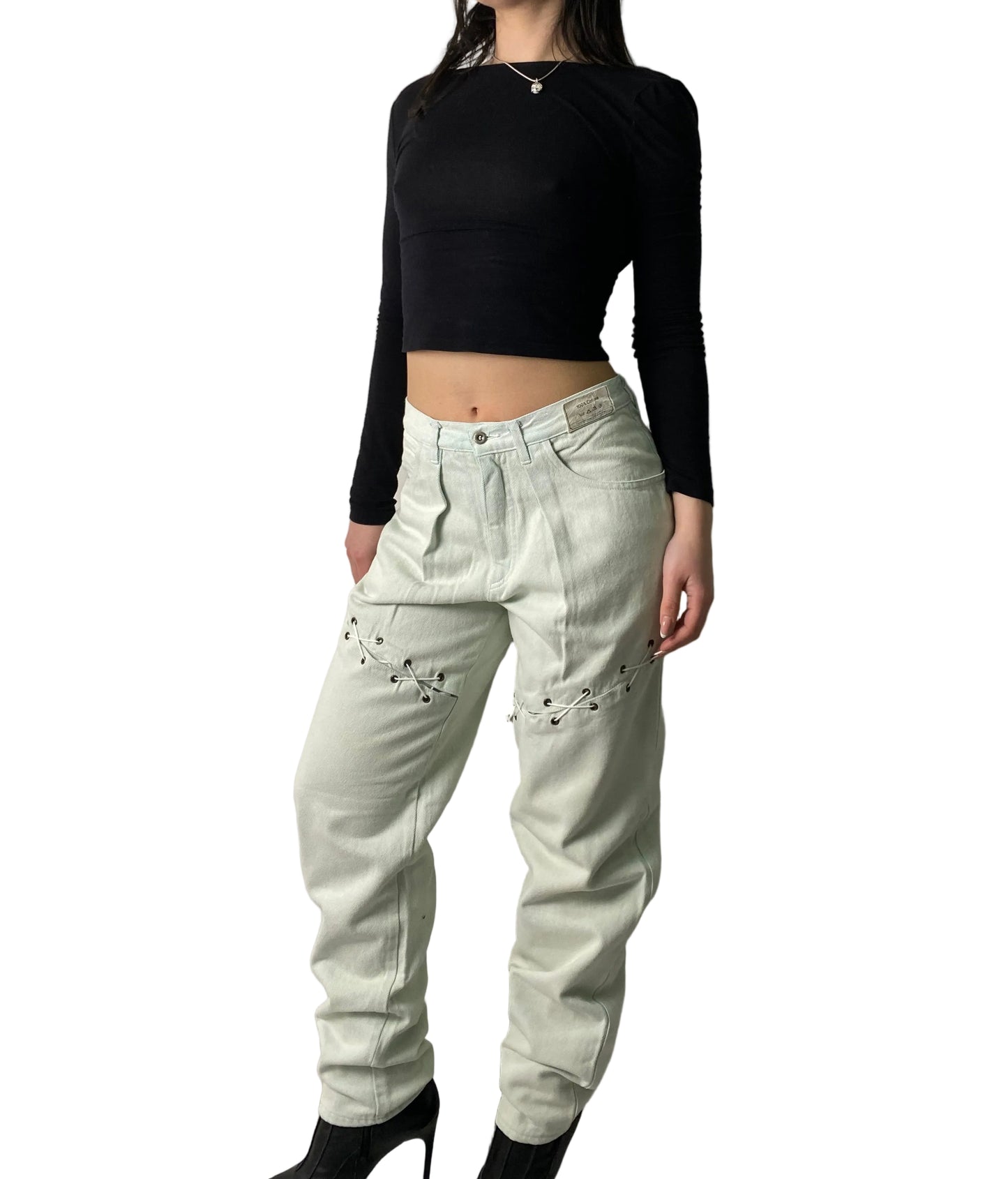 Vintage washed mint pants