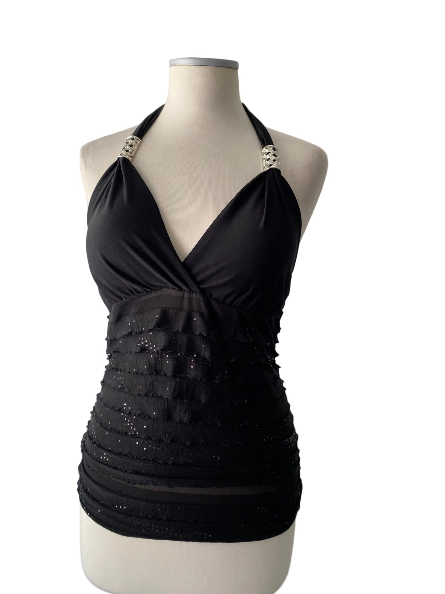 Y2K black cami top