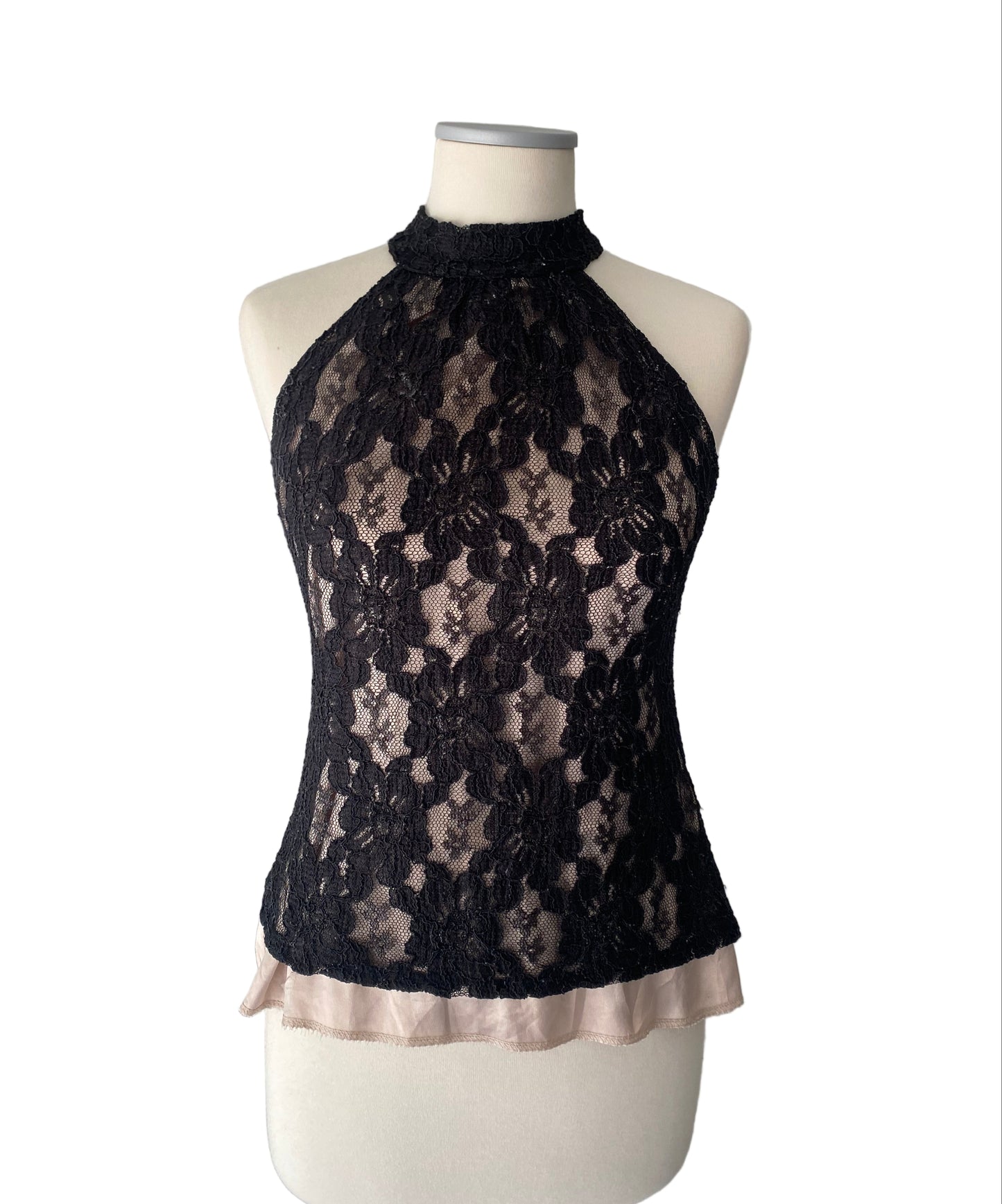 Vintage high neck lace top