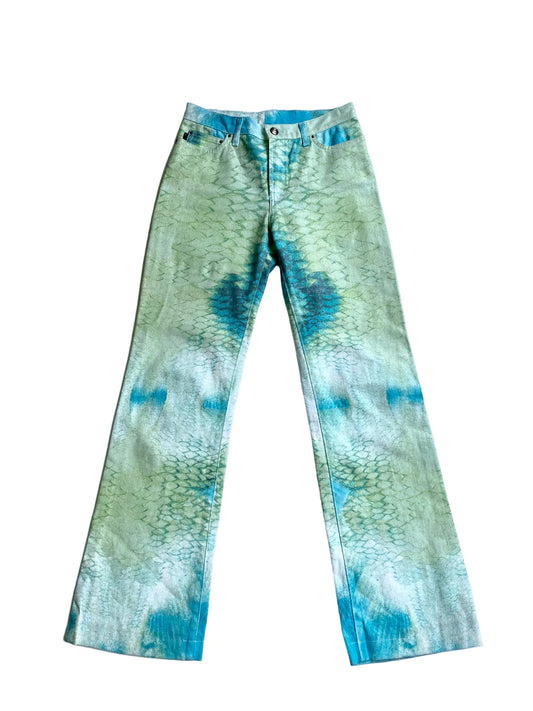 00s Just Cavalli snake print pants