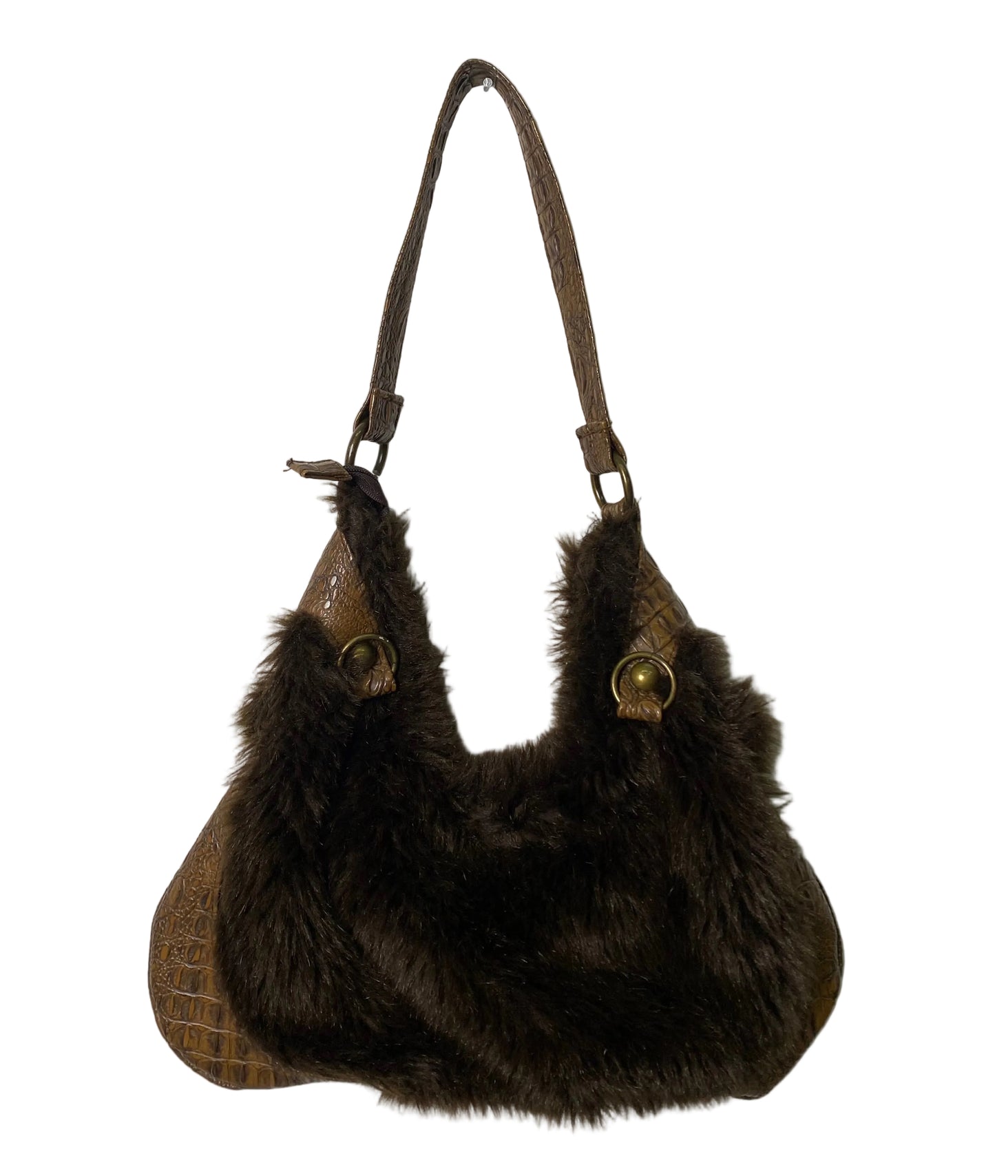 Vintage furry shoulder bag