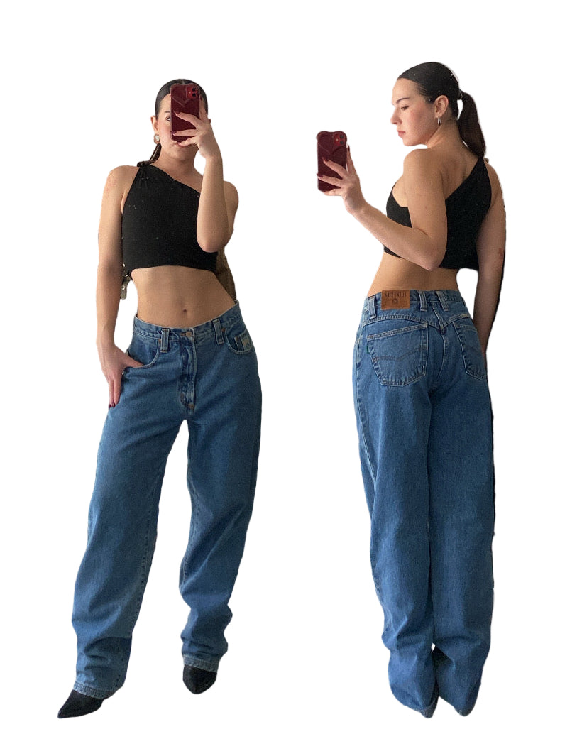 90s high waisted jeans