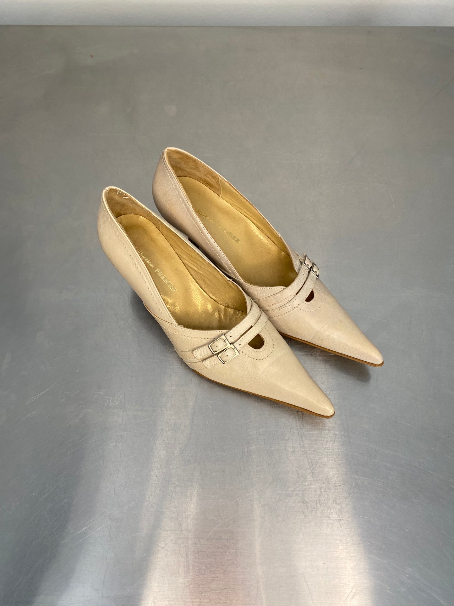 Vintage leather heels