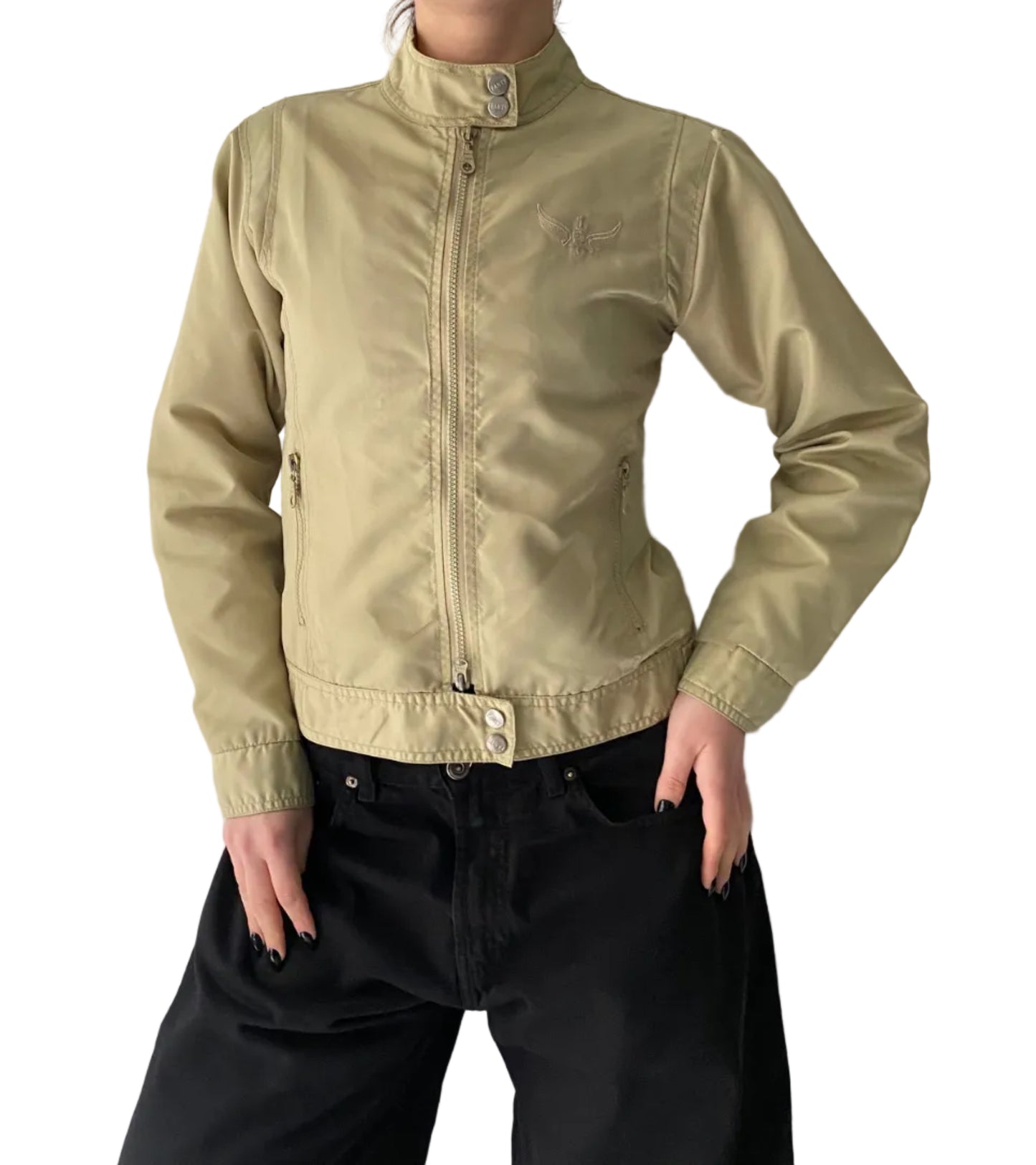 Light green vintage biker jacket
