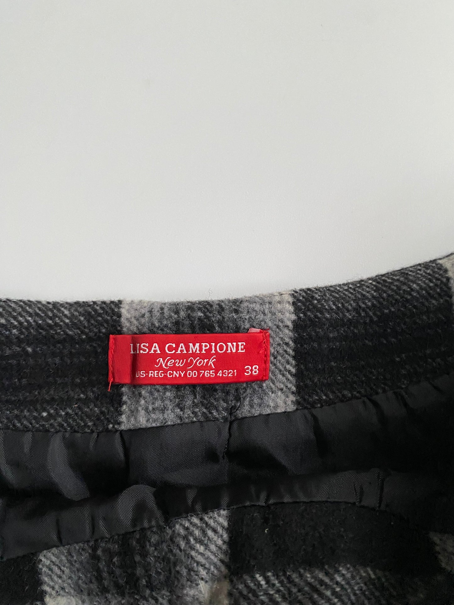 Vintage mini plaid skirt