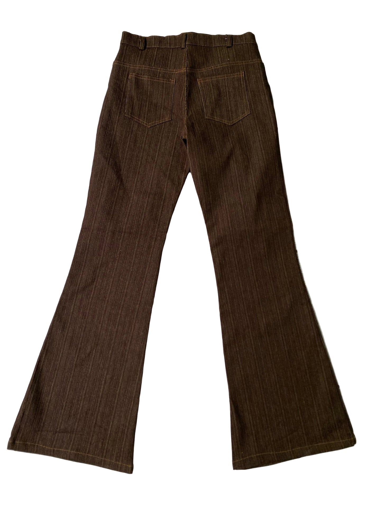 Brown stretchy flare pants