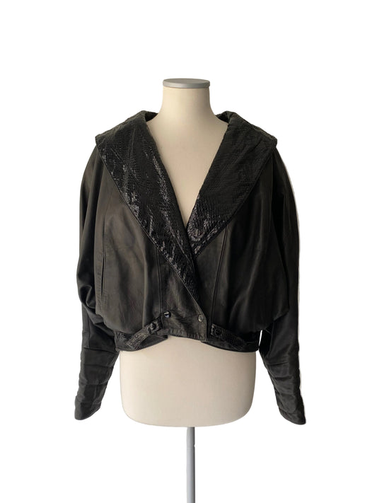 80s leather jacket