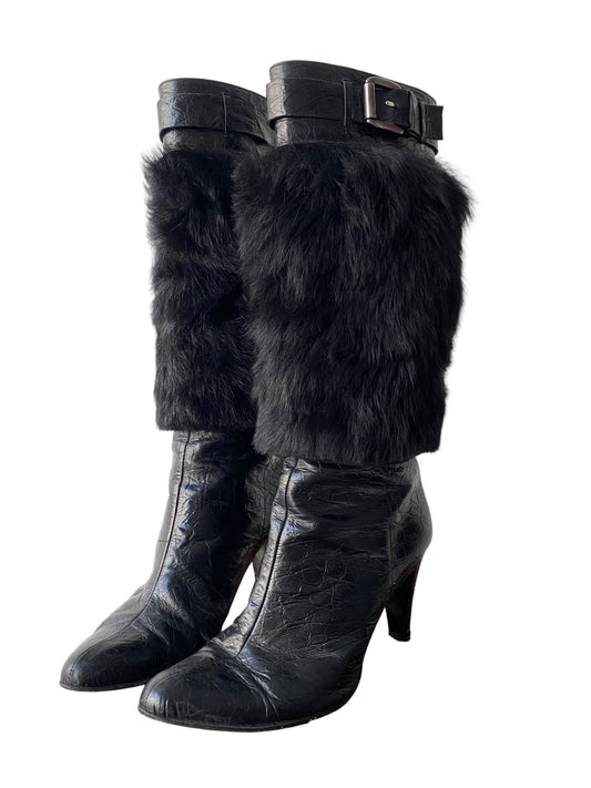 Y2K fur boots