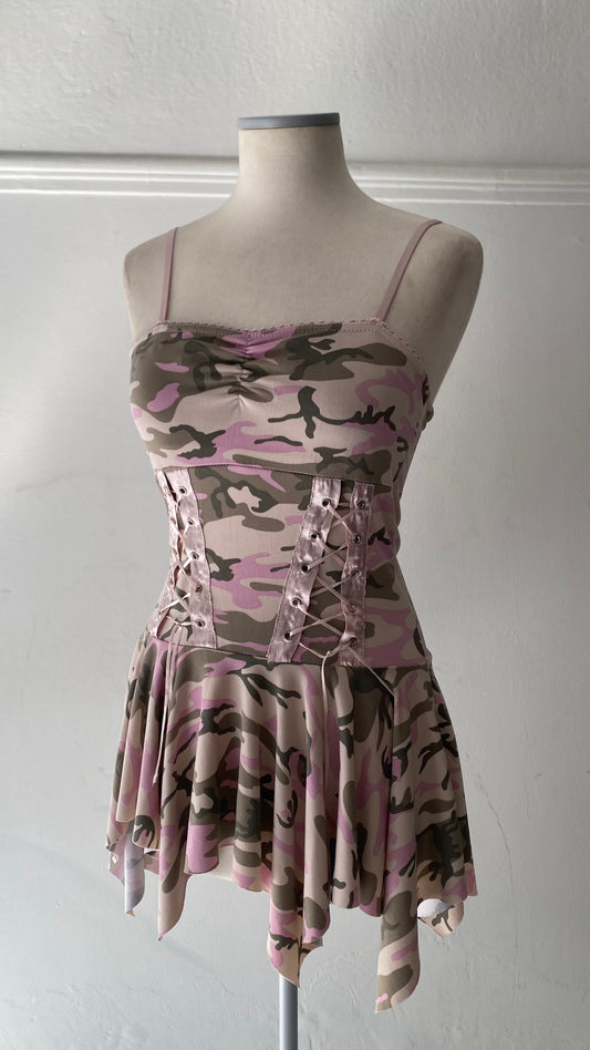 Y2K Camouflage super mini dress
