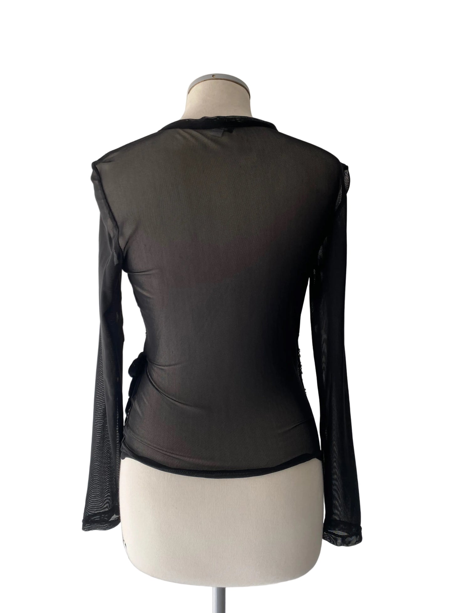 Vintage sequin see through top