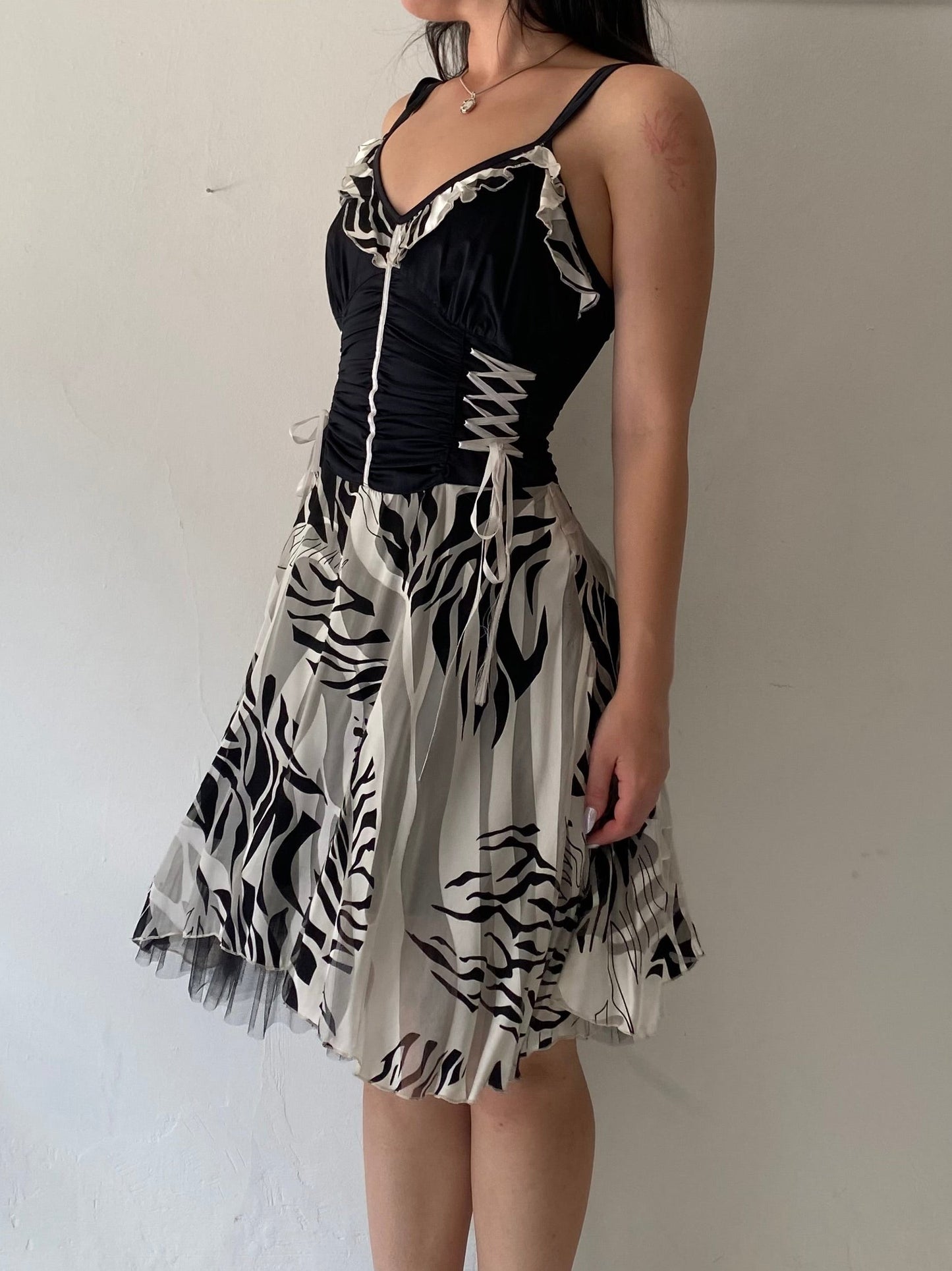 Unique Deadstock dress with corset effect