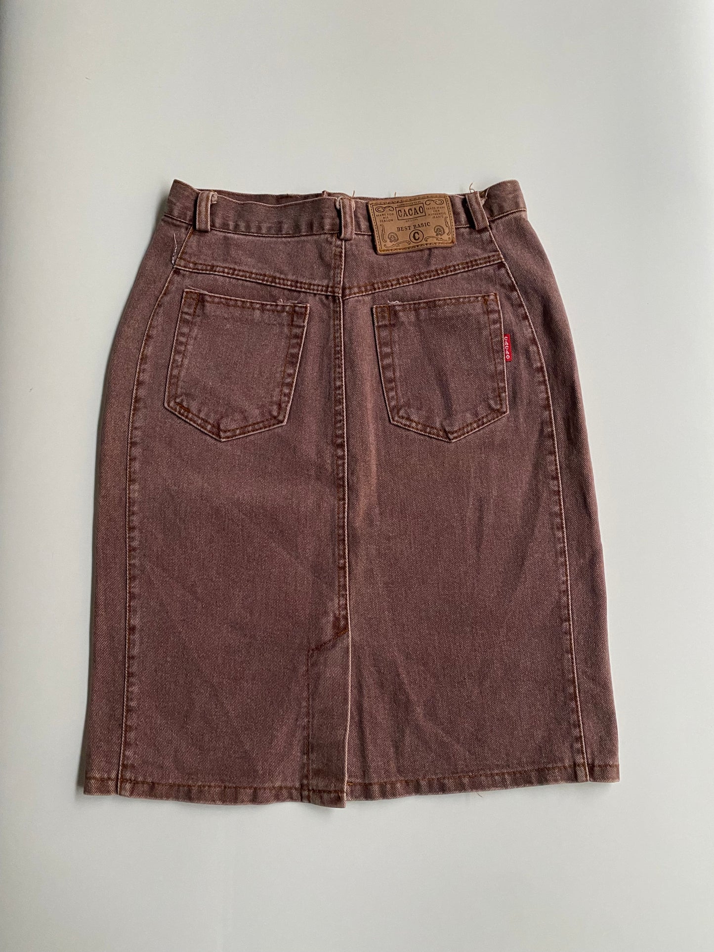 Burgundy vintage midi skirt