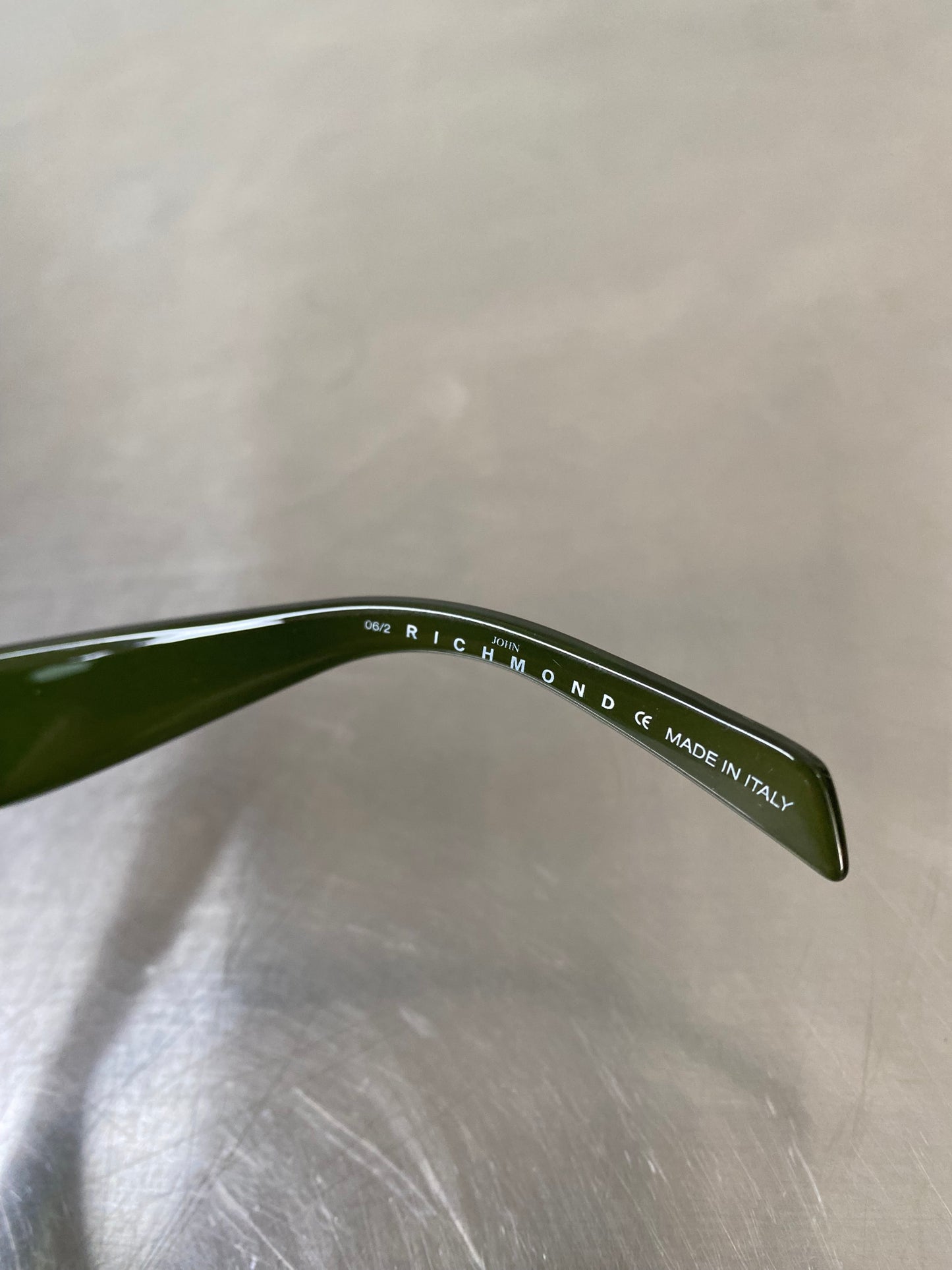 Deadstock John Richmond olive green sunglasses