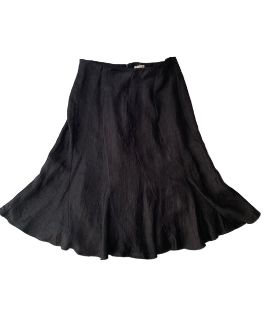 Black mermaid midi skirt