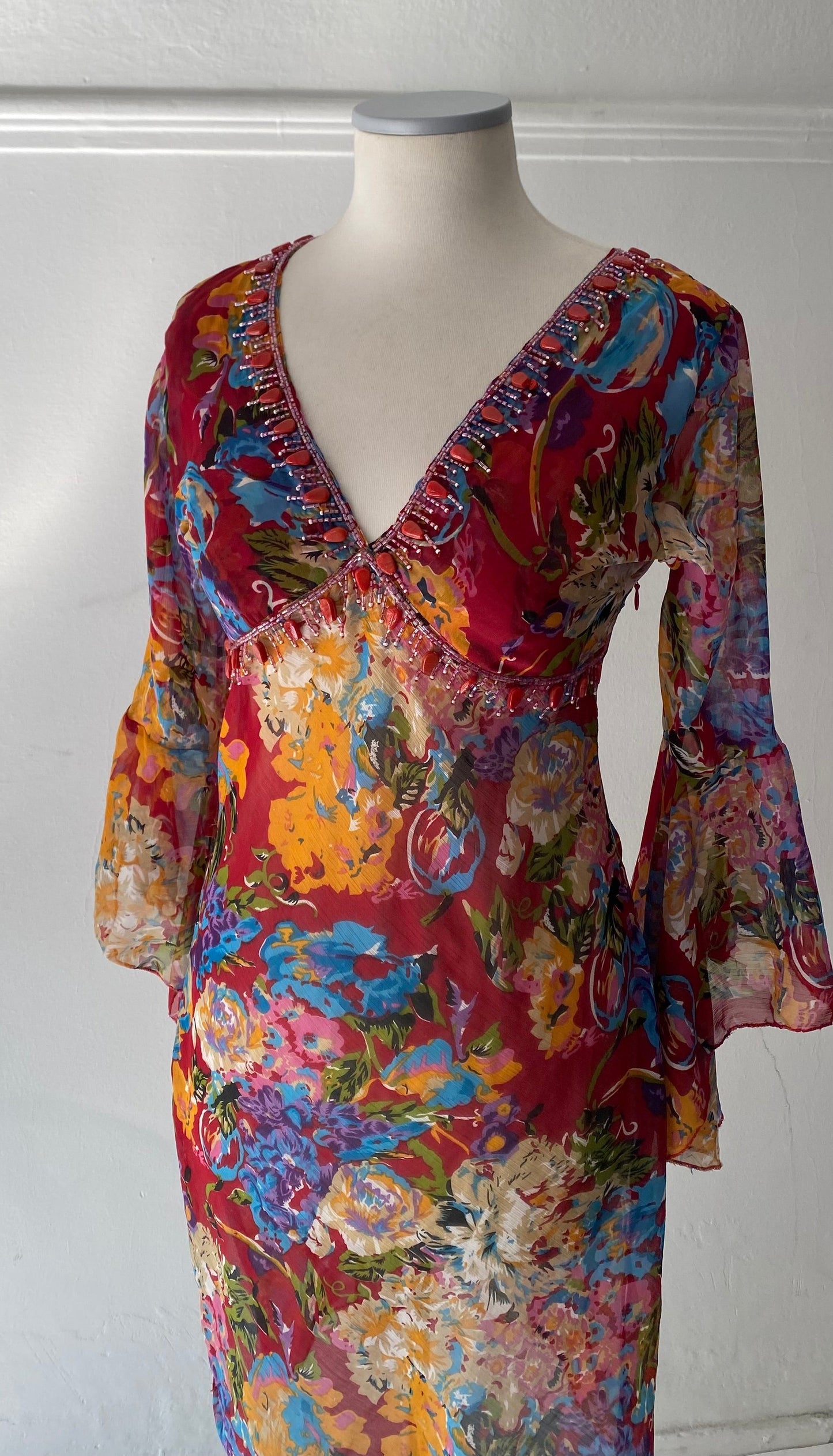 One of a kind vintage semi sheer dress