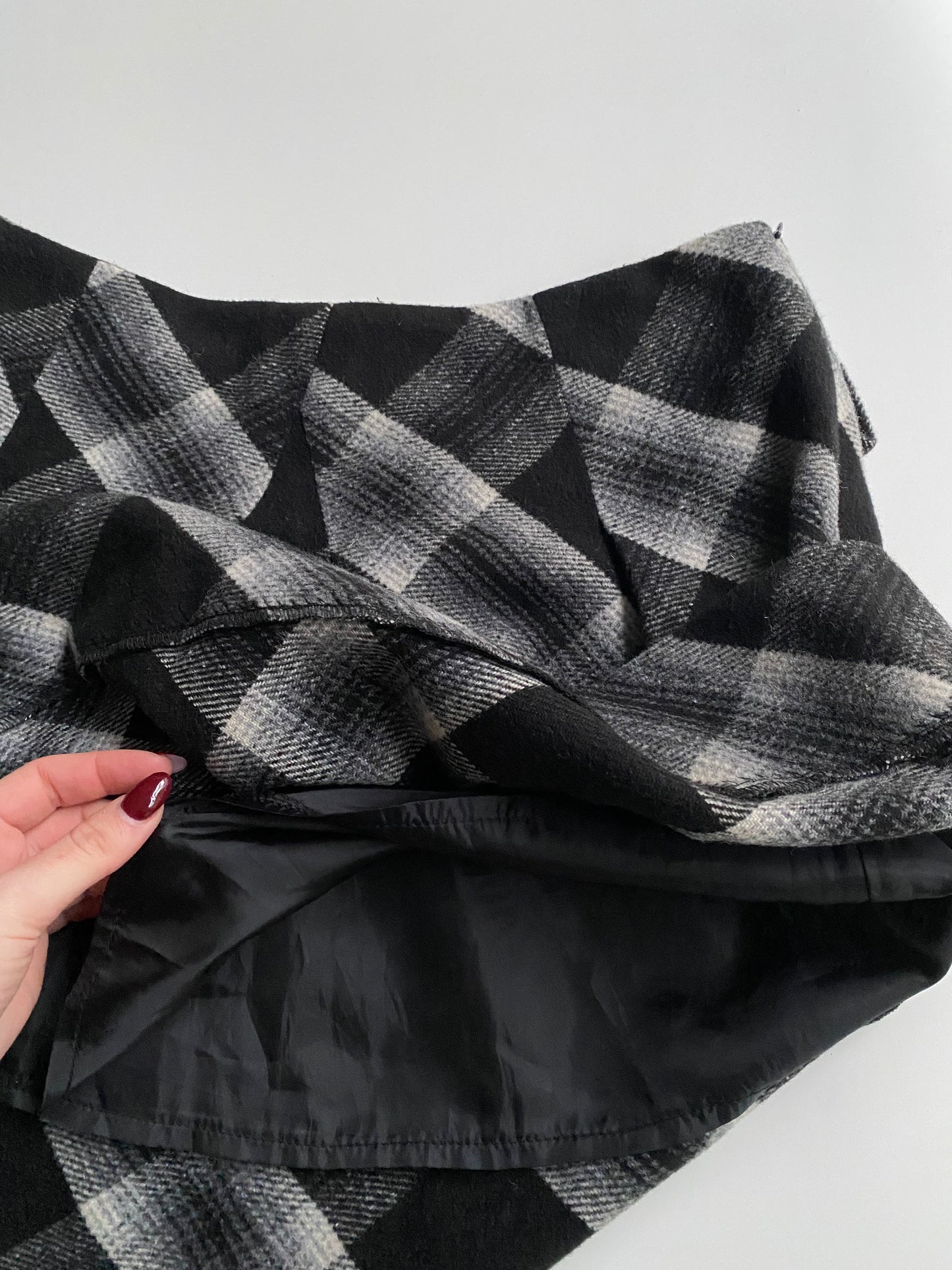 Vintage mini plaid skirt