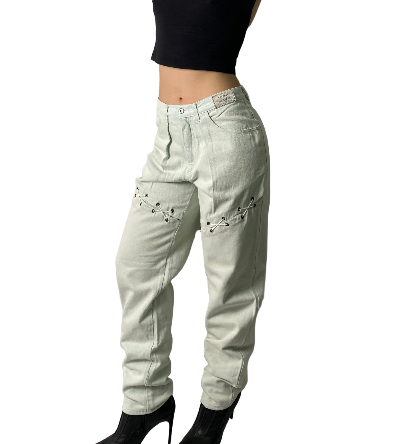 Vintage washed mint pants