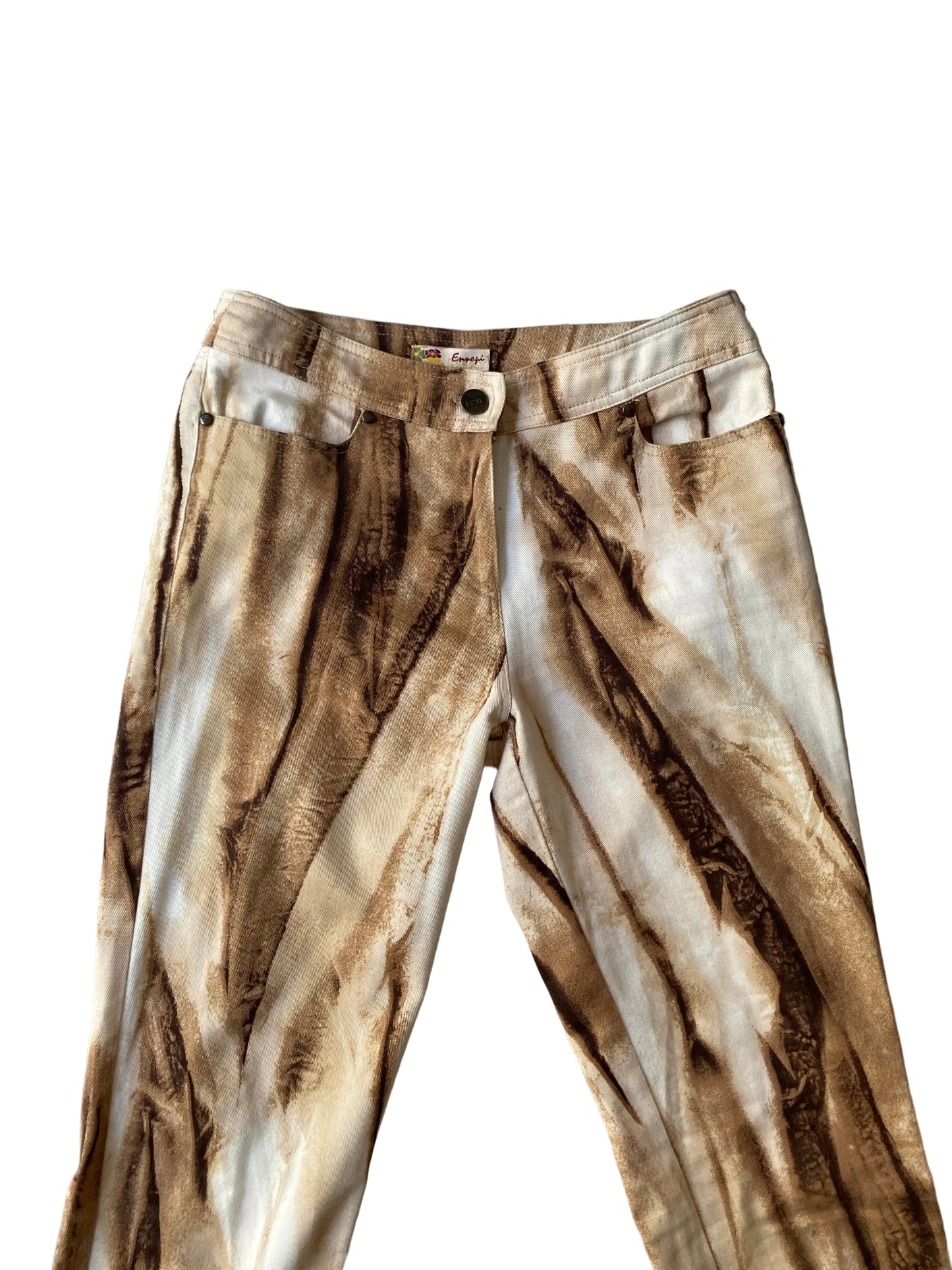 Vintage pattern low rise pants