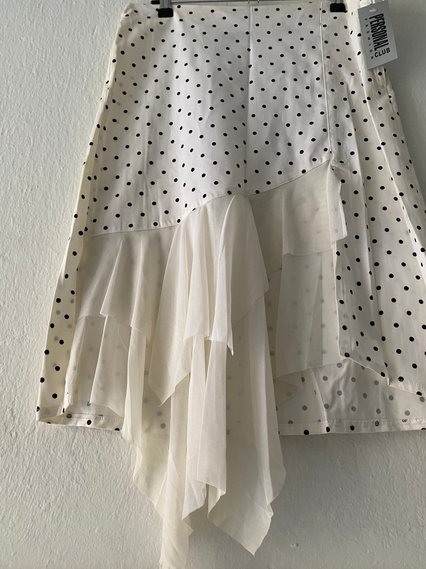 Personal polka asymmetrical skirt