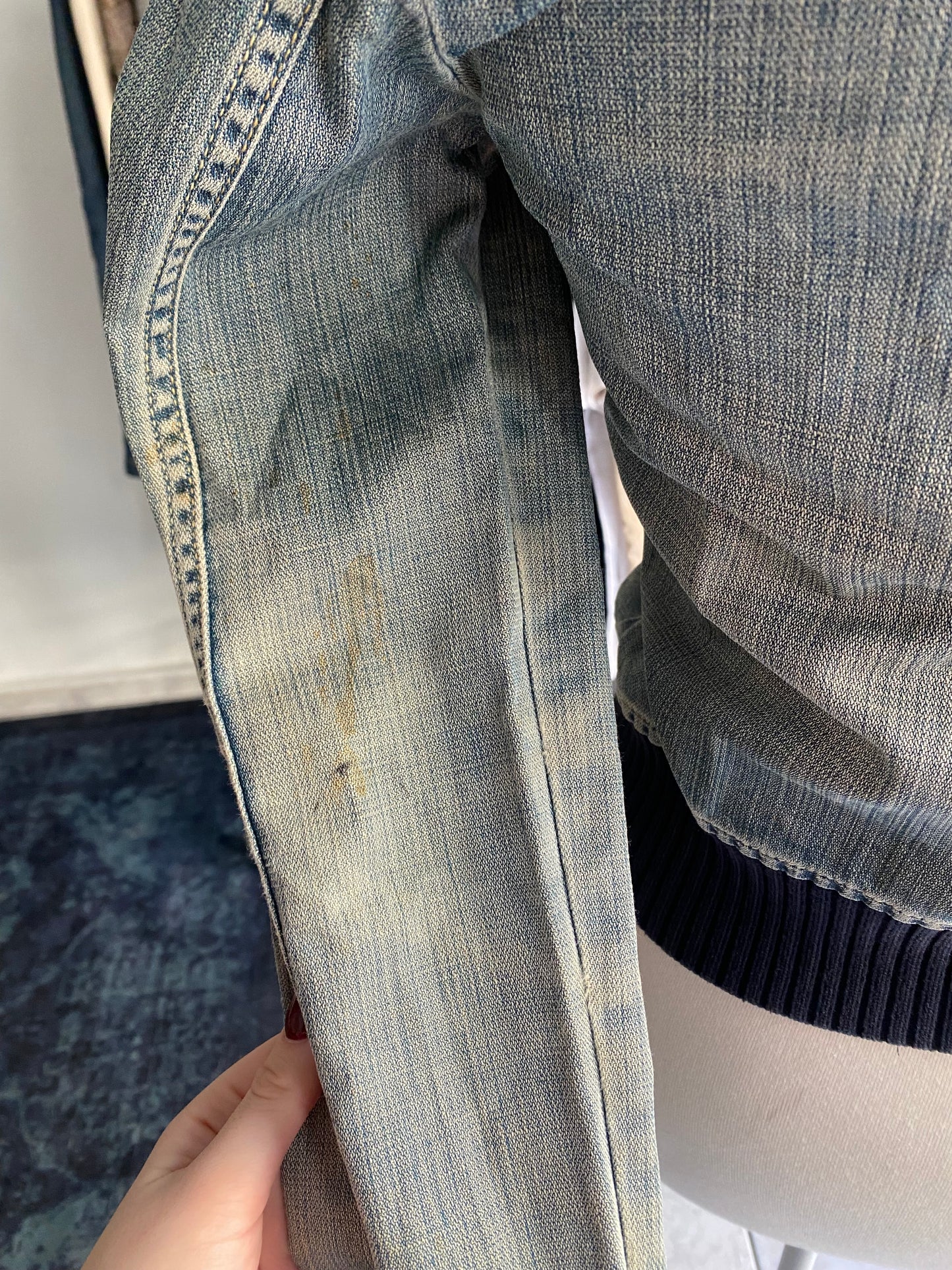 Y2K washed denim jacket