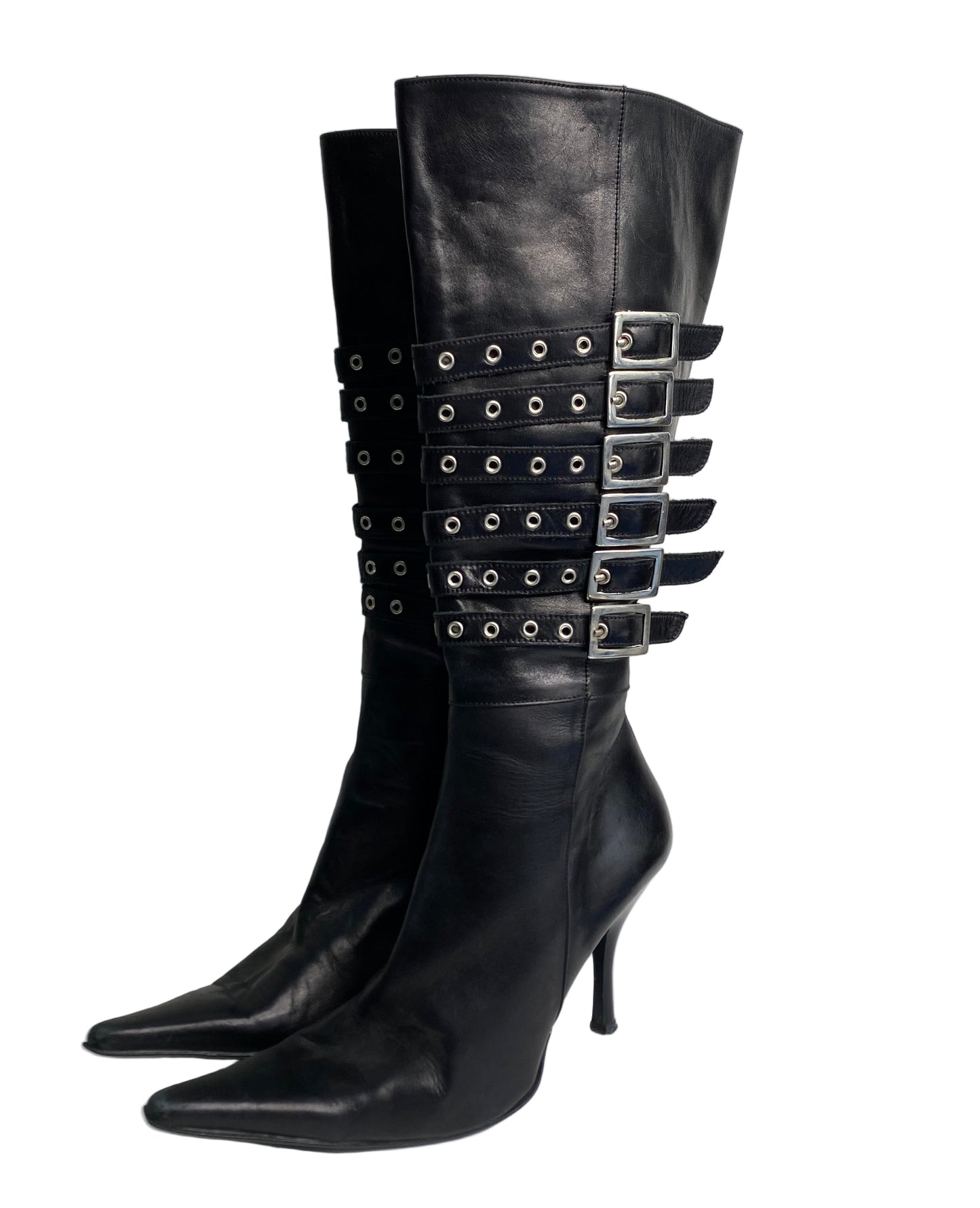 Y2k buckle boots