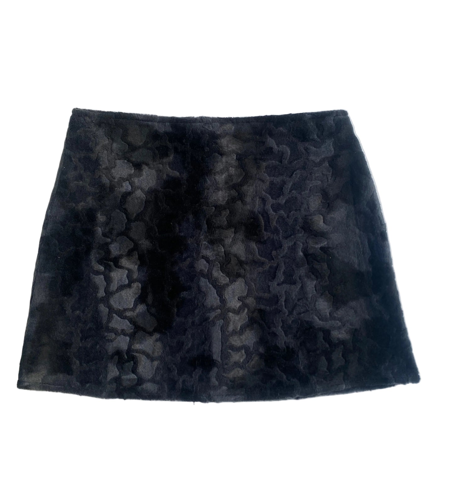 velvet mini skirt