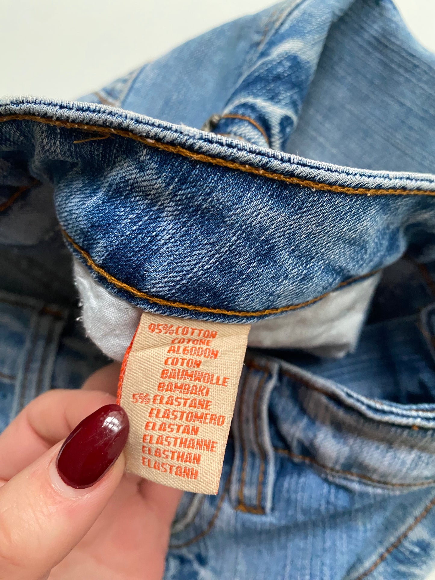 Y2k denim mini skirt