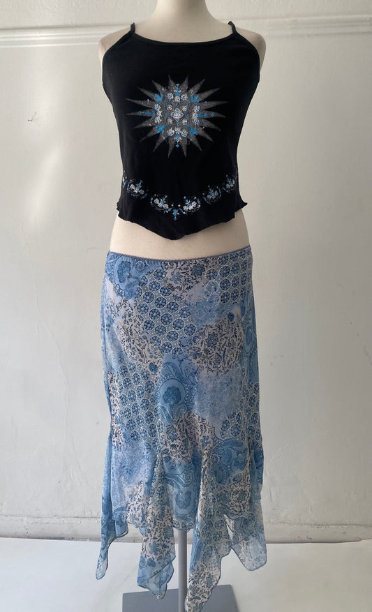 Vintage asymmetrical fairy skirt
