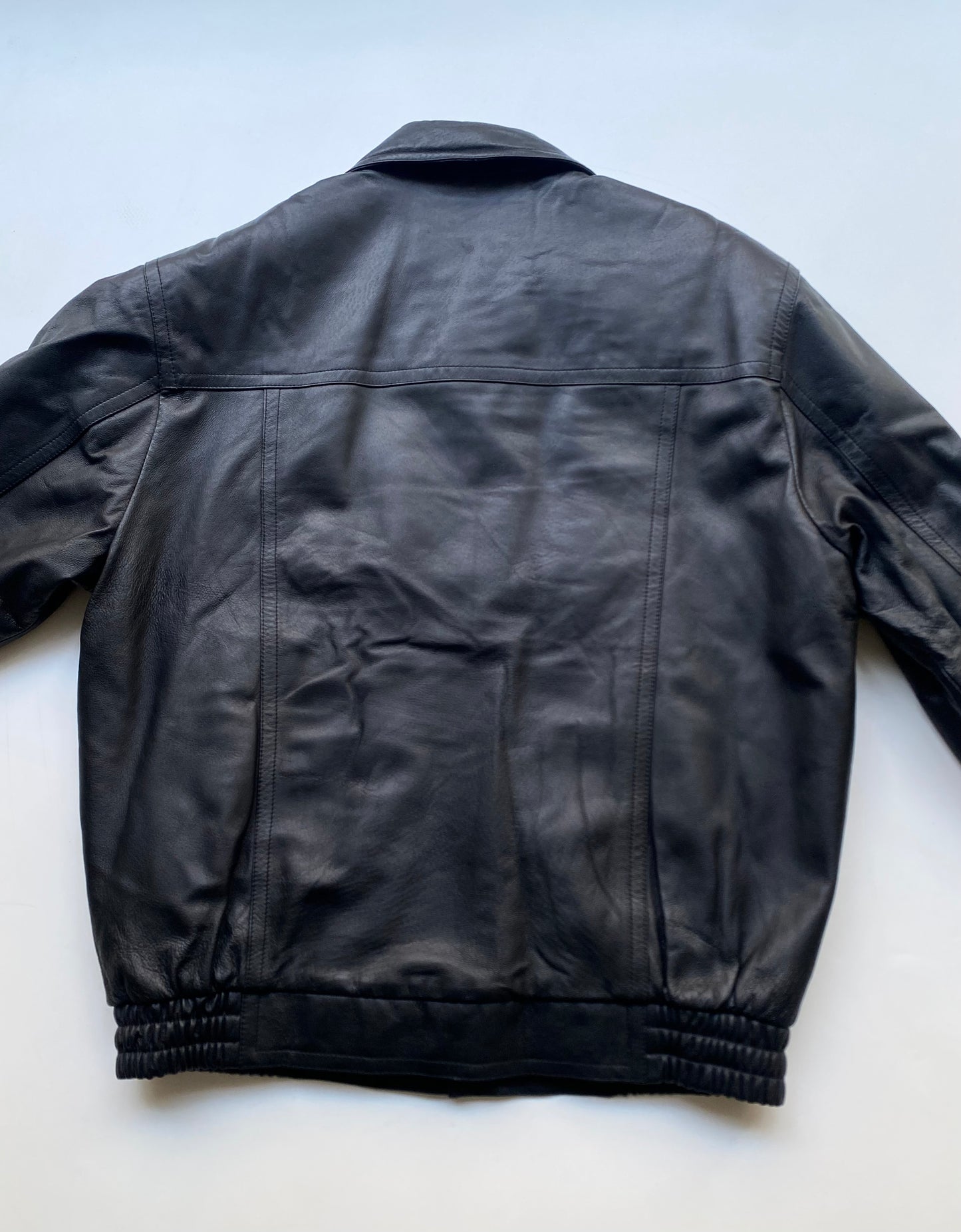 Vintage unisex black bomber jacket