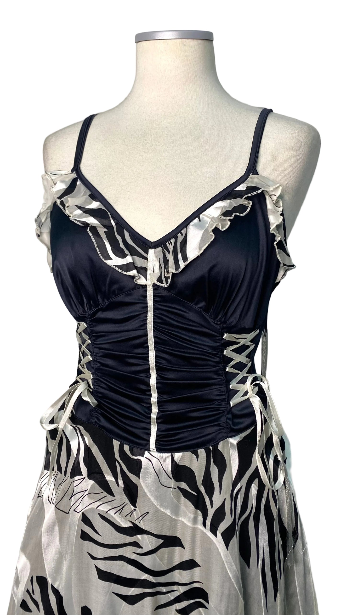 Unique Deadstock dress with corset effect
