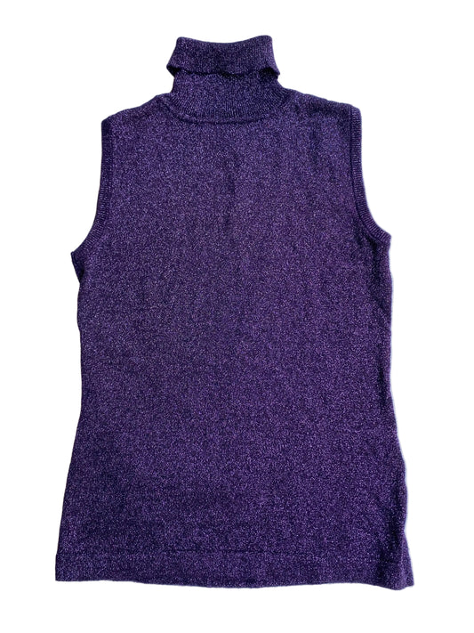 Purple sparkly turtleneck top