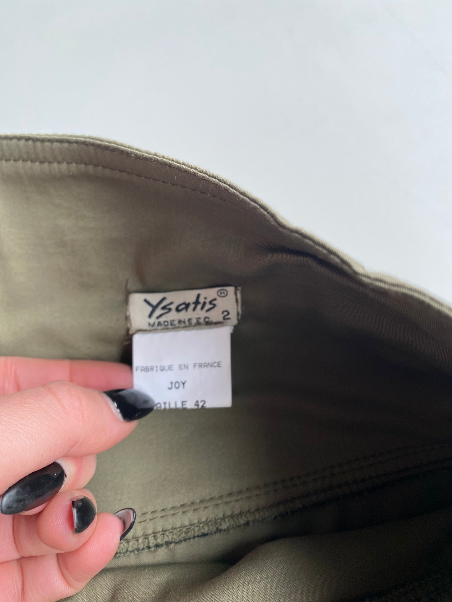Ysatis Deadstock khaki mini skirt