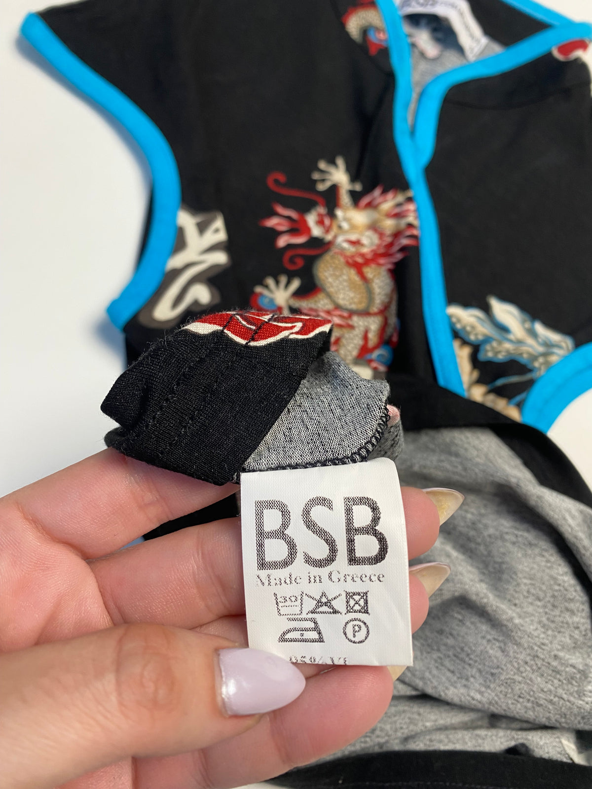 Bsb black qipao top