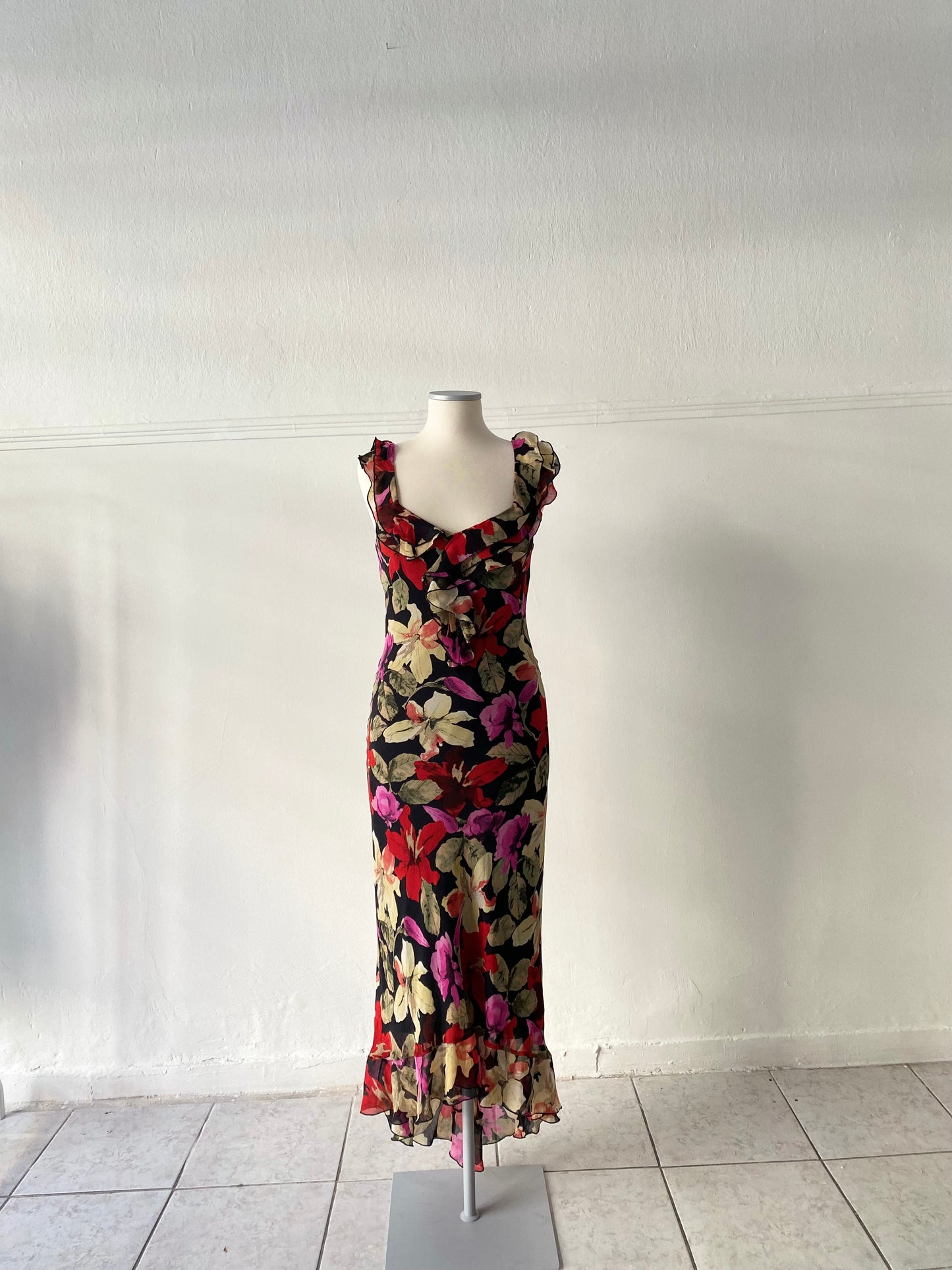 Vintage floral maxi dress