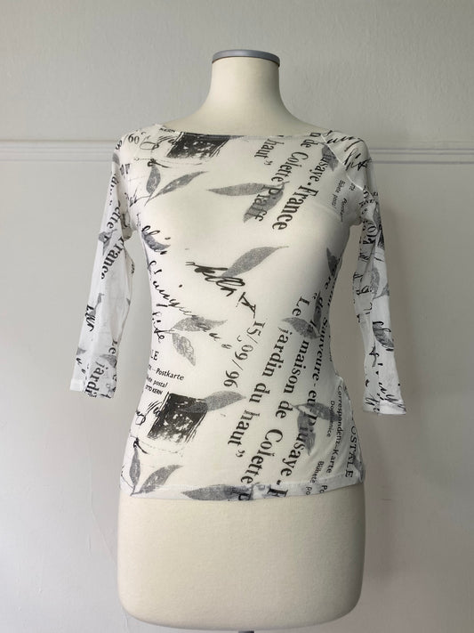 Vintage see through 3/4 top