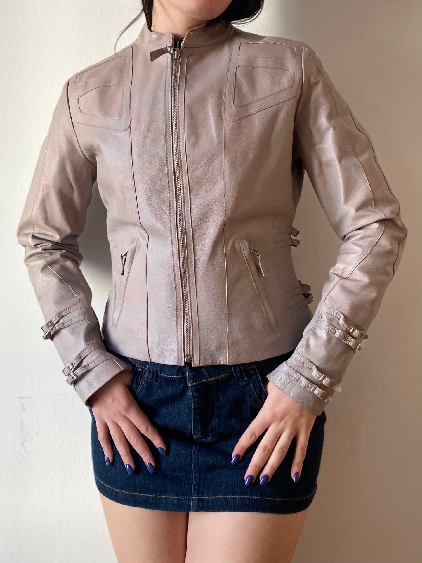 Deadstock moto leather jacket