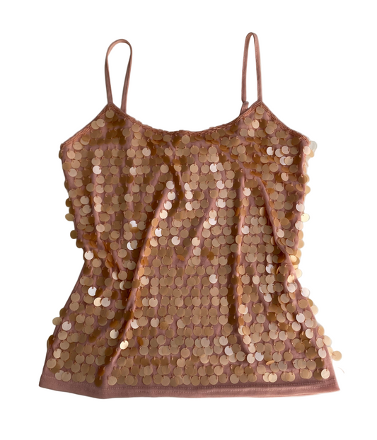 Deadstock pink sequin top