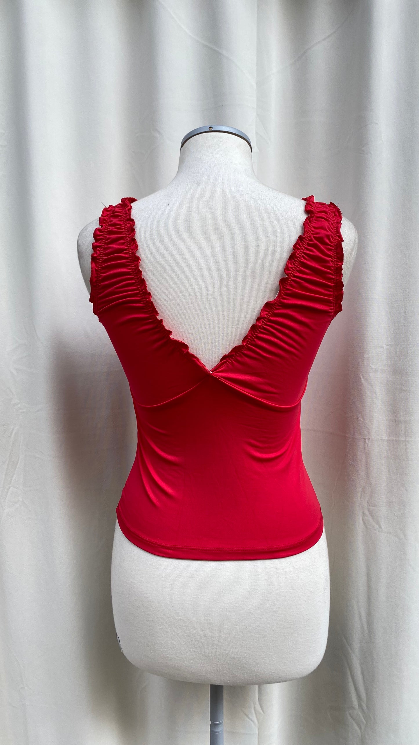 Vintage red fitted cami top