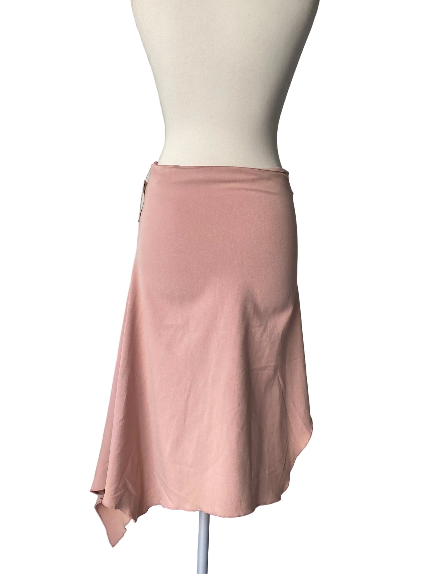 Deadstock nude pink asymmetrical skirt