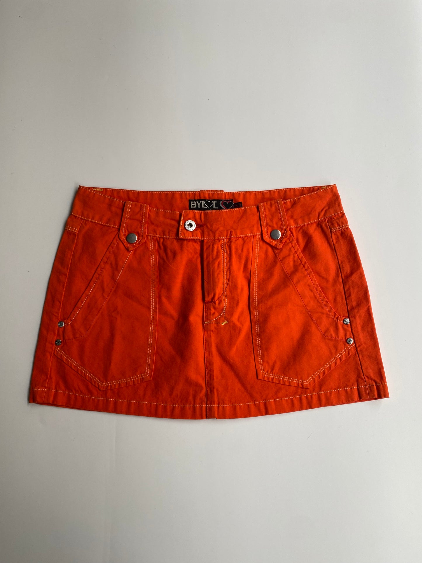 Deadstock Bylot orange mini skirt