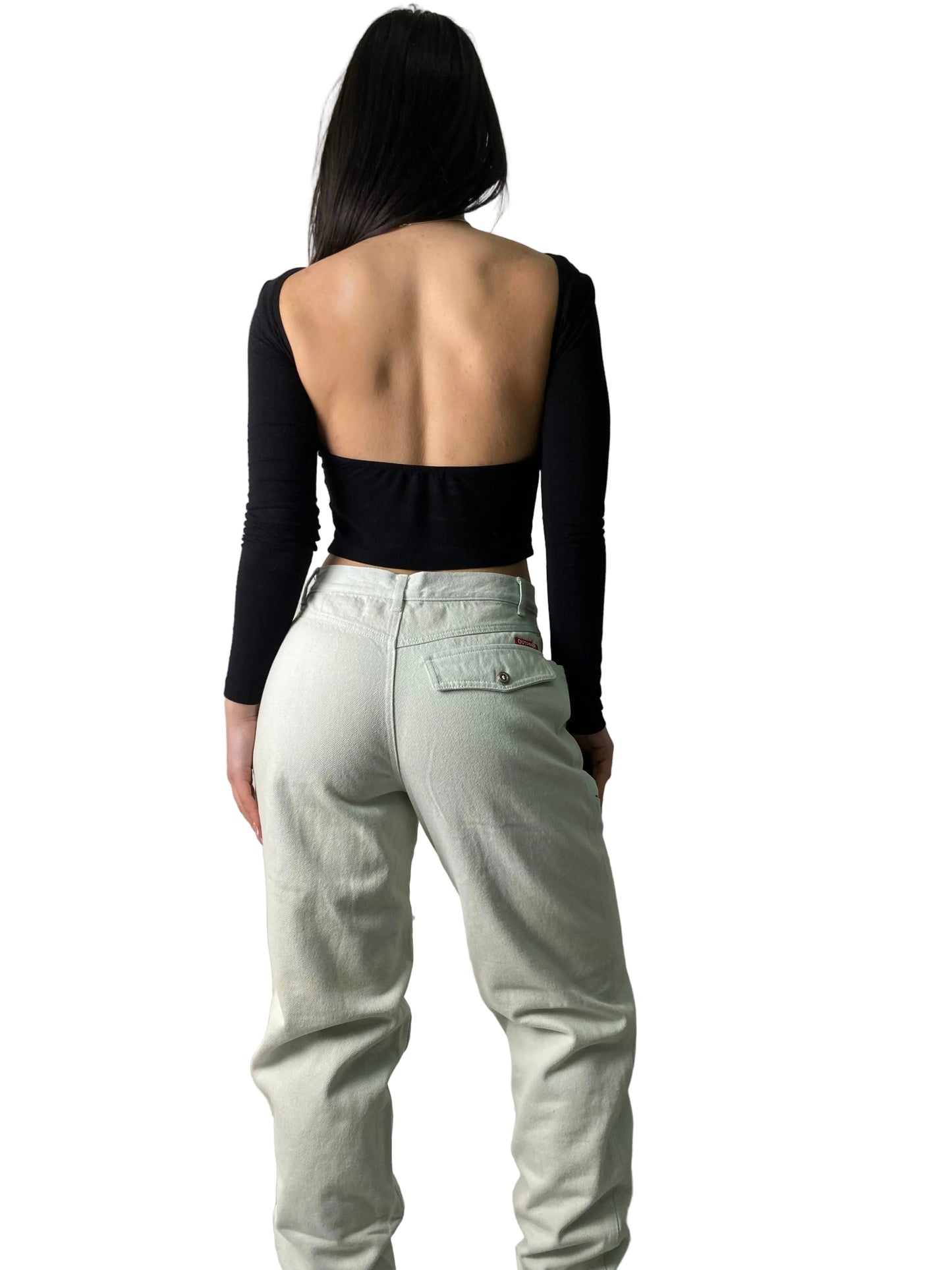 Vintage washed mint pants